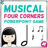 Musical Four Corners: Half - Quarter - Eighth Notes & Quarter Rest Digital Resources